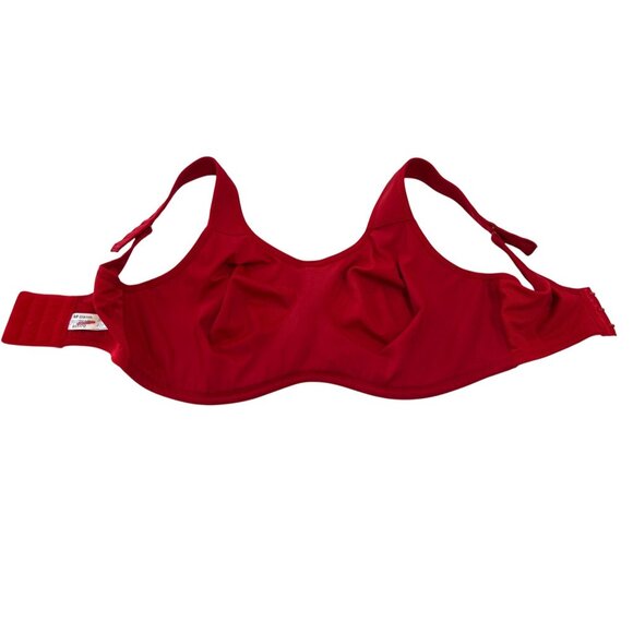 Wacoal Red Underwire Full Coverage Bra 34DD Adjustable Straps - Picture 8 of 8
